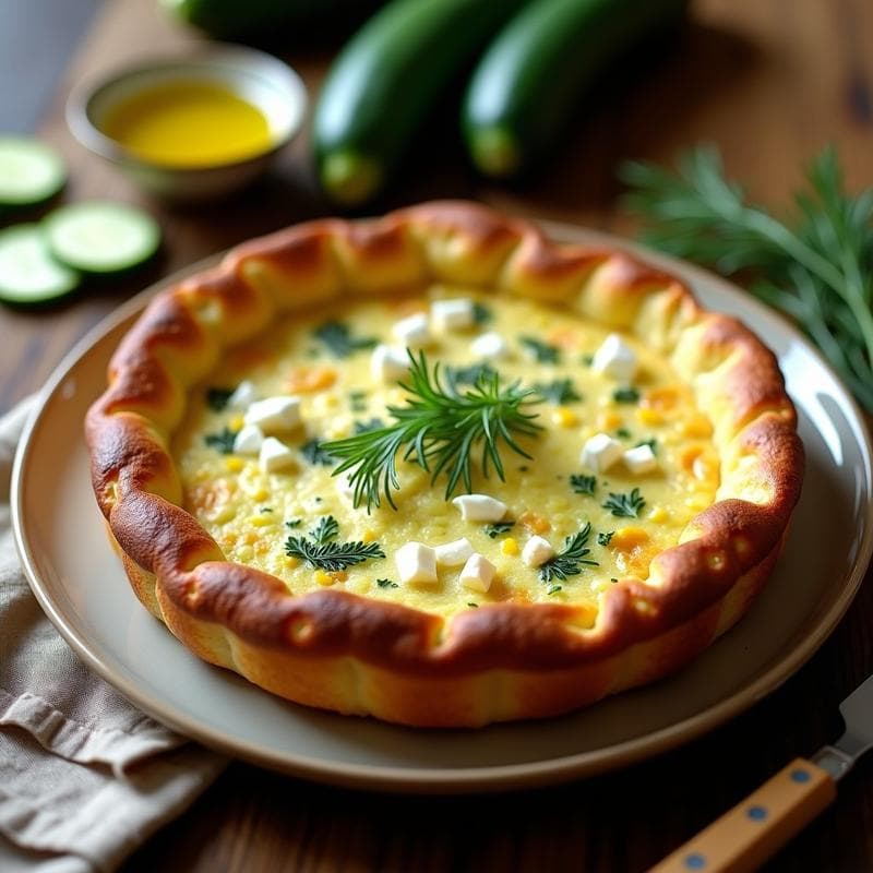 Tortilla de Calabacín y Queso Feta: Receta en Airfryer Sin Aceite y Ultraesponjosa