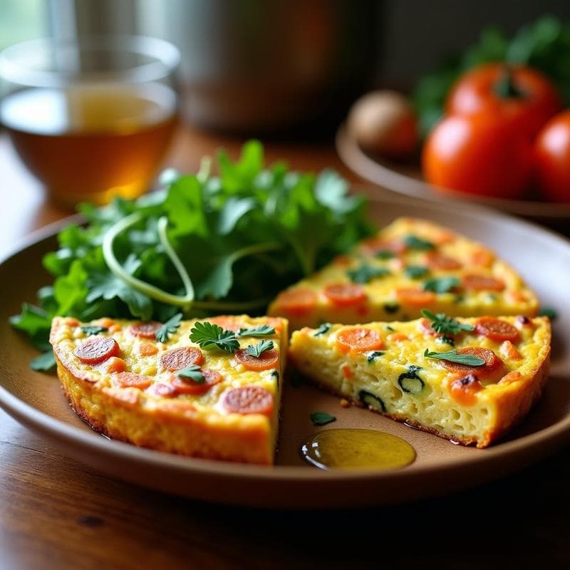 Tortilla de Calabacín y Zanahoria en Airfryer: Receta Saludable en 15 Minutos
