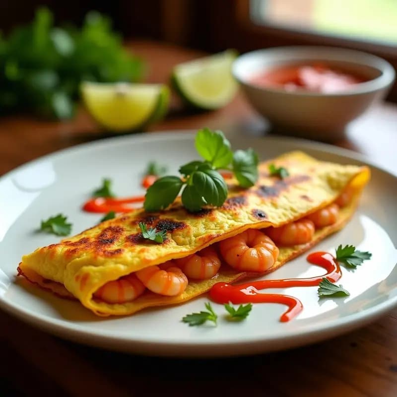 Tortilla de Camarones al Piri-Piri: Receta en Airfryer en 12 Minutos con Salsa Casera