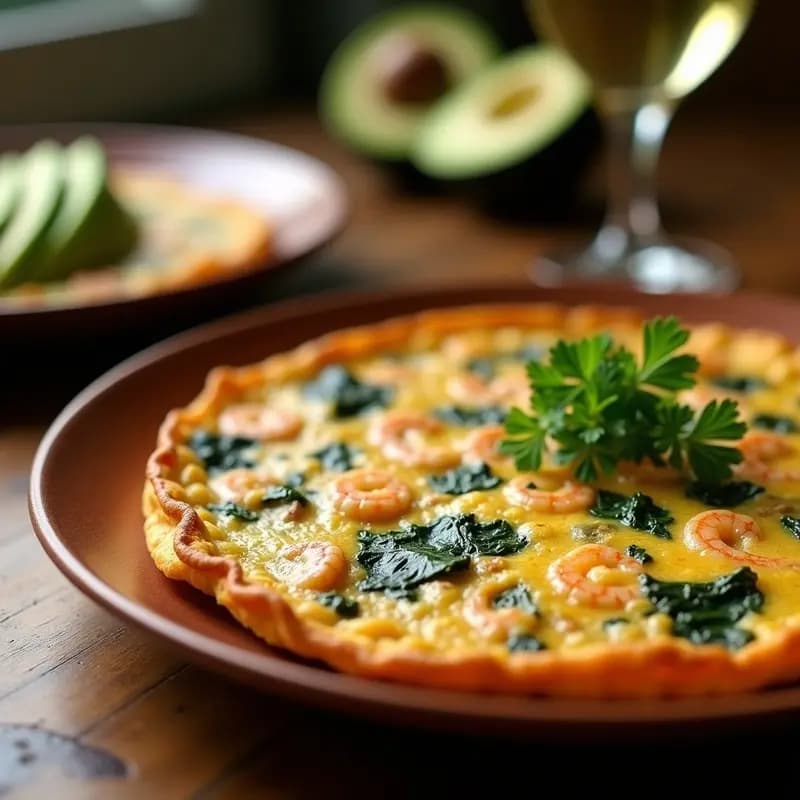 Tortilla de Camarones y Acelga: Receta Española con Toque Andino y Alta en Omega-3