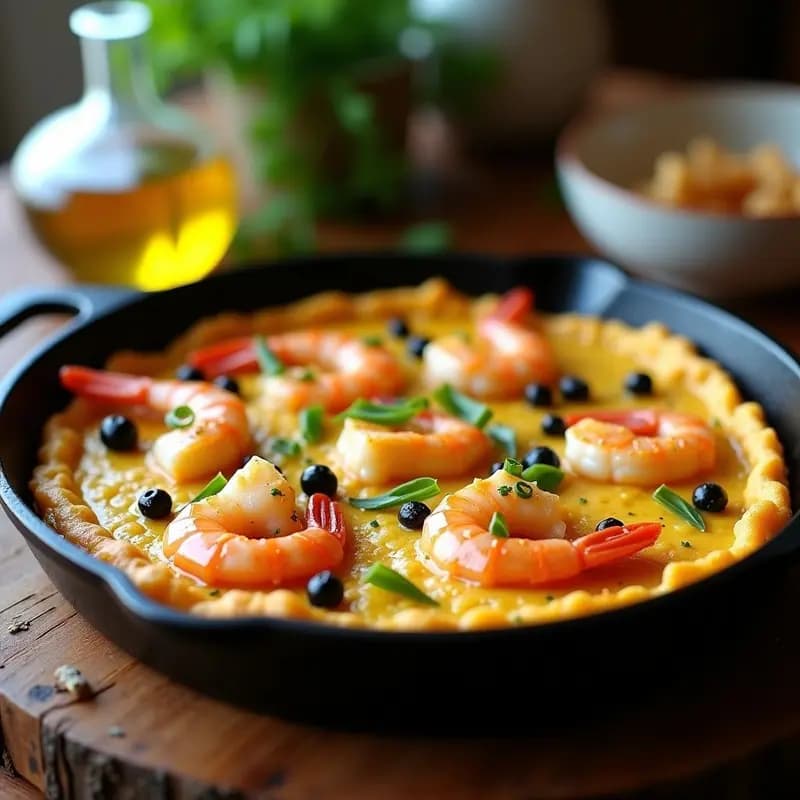 Tortilla de Camarones al Ajo Negro: Receta Gourmet en 15 Minutos con Toque Ahumado