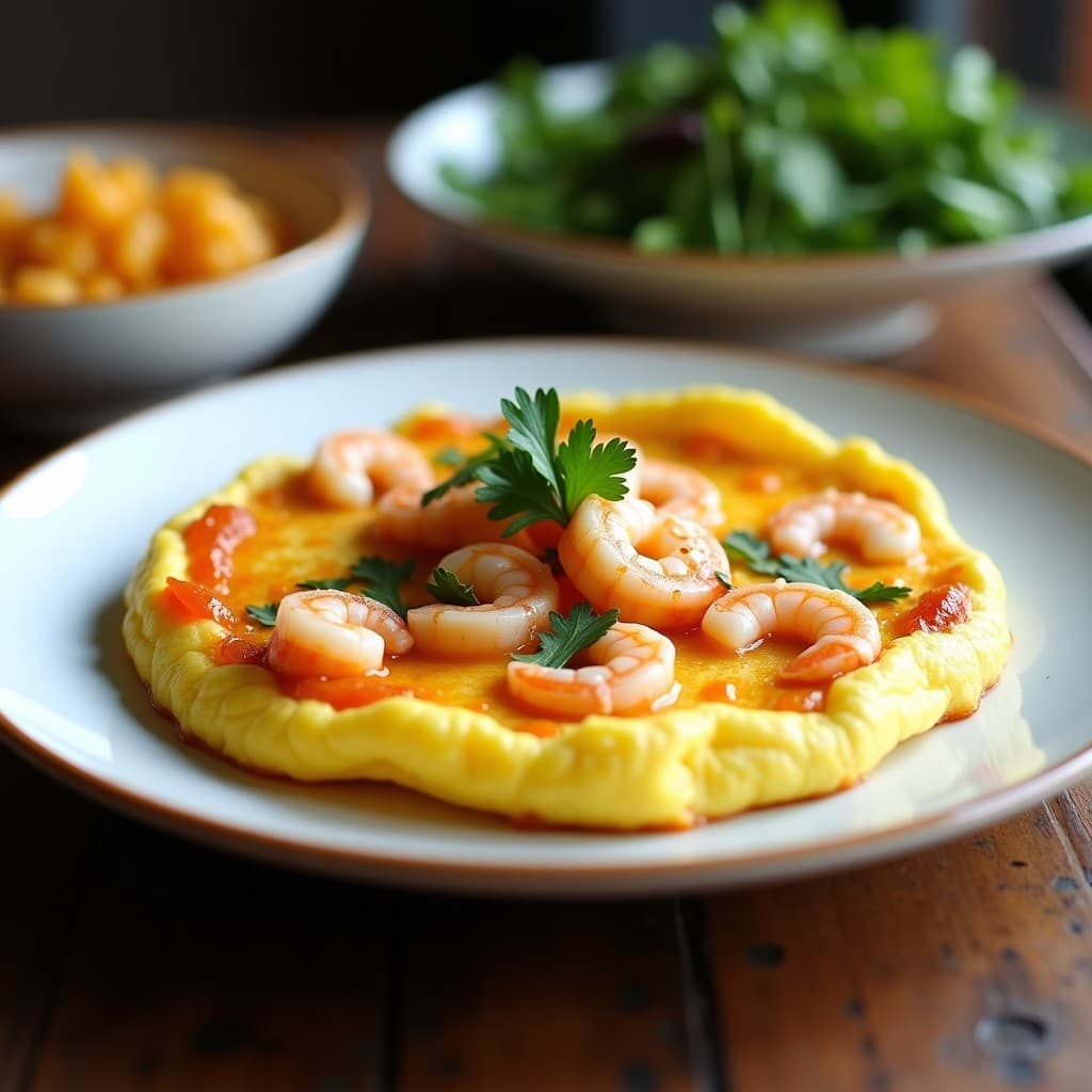 Tortilla de Camarones y Chorizo de Calabaza: Receta en Thermomix Alta en Proteína