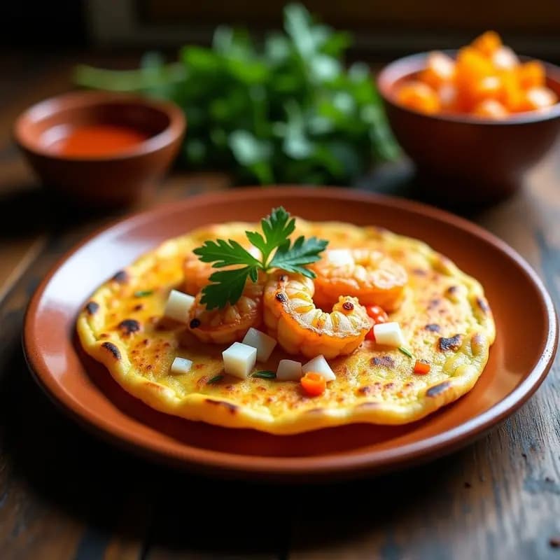 Tortilla de Camarones: Receta Colombiana de la Costa Pacifica con Cebolla y Tomate