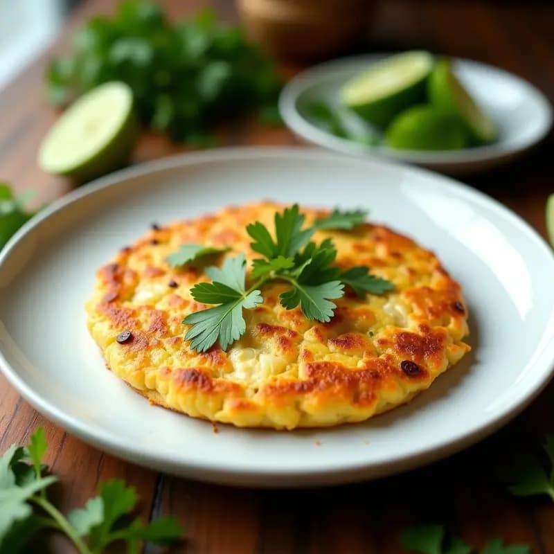 Tortilla de Camarones y Culantro: Receta Peruana Keto con Harina de Almendra