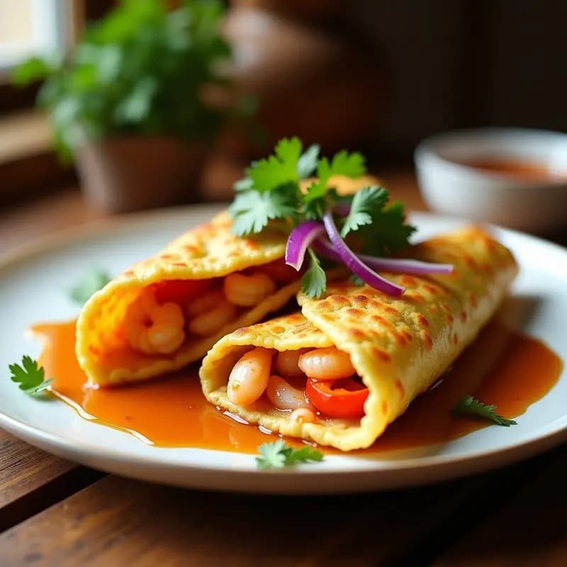 Tortilla de Camarones y Cúrcuma: Receta China con Wok y Salsa de Soja Dulce