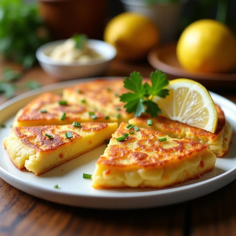 Tortilla de Camarones con Harina de Arroz y Cebollino: Receta Española Sin Gluten