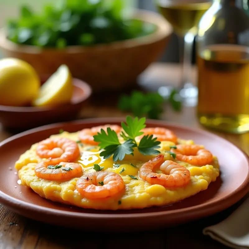 Tortilla de camarones con su jugo: Receta andaluza de costa y sabor intensivo