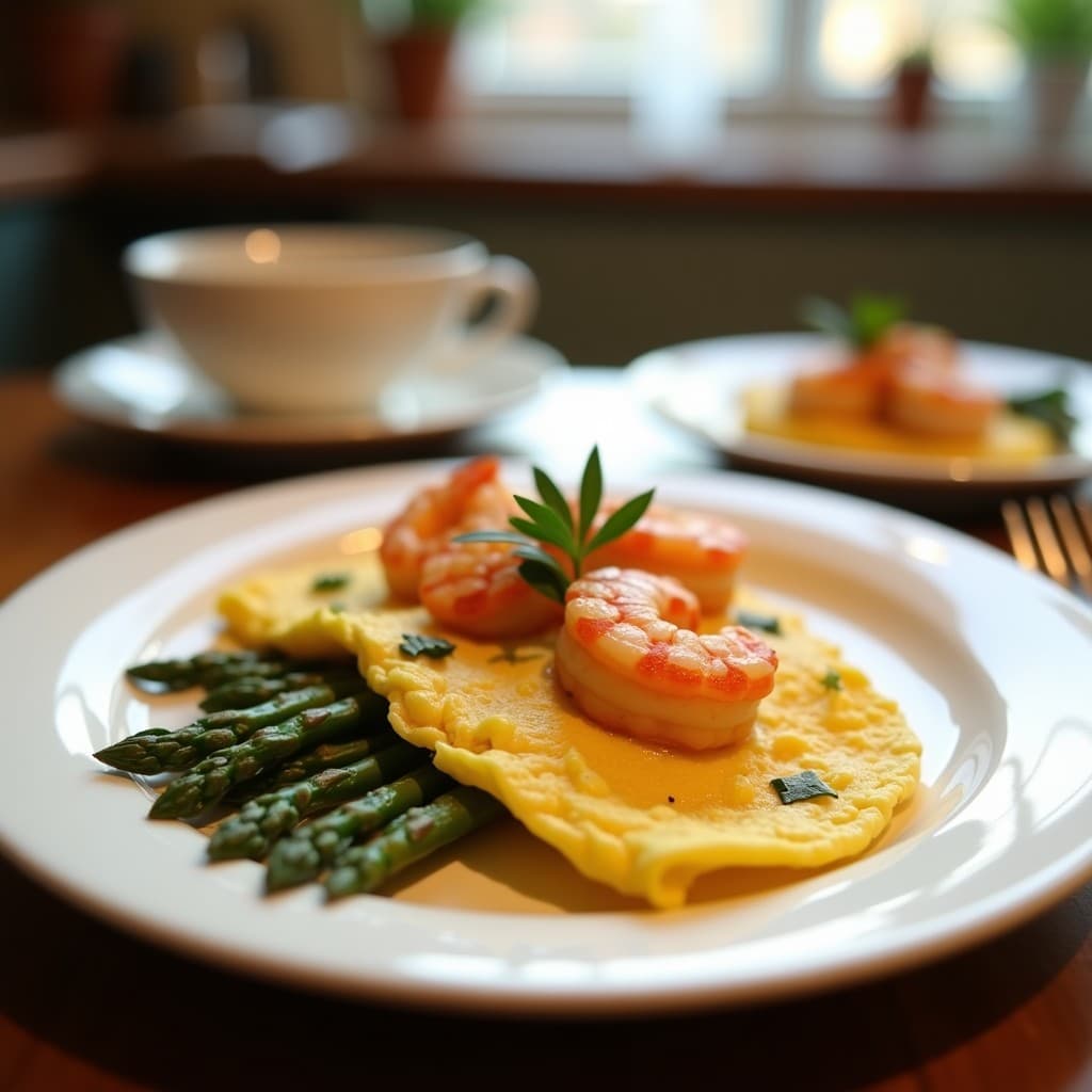 Tortilla de Camarones de Mar y Espárragos: Receta Española con Toque Marina