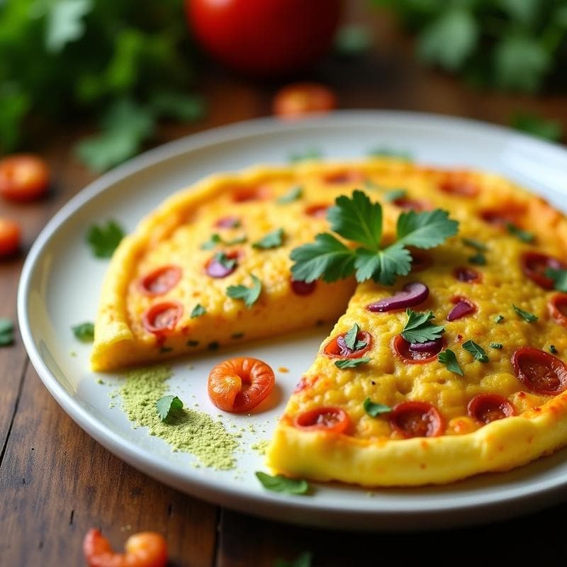 Tortilla de Camarones Secos y Hojas de Moringa: Receta en Airfryer Alta en Hierro