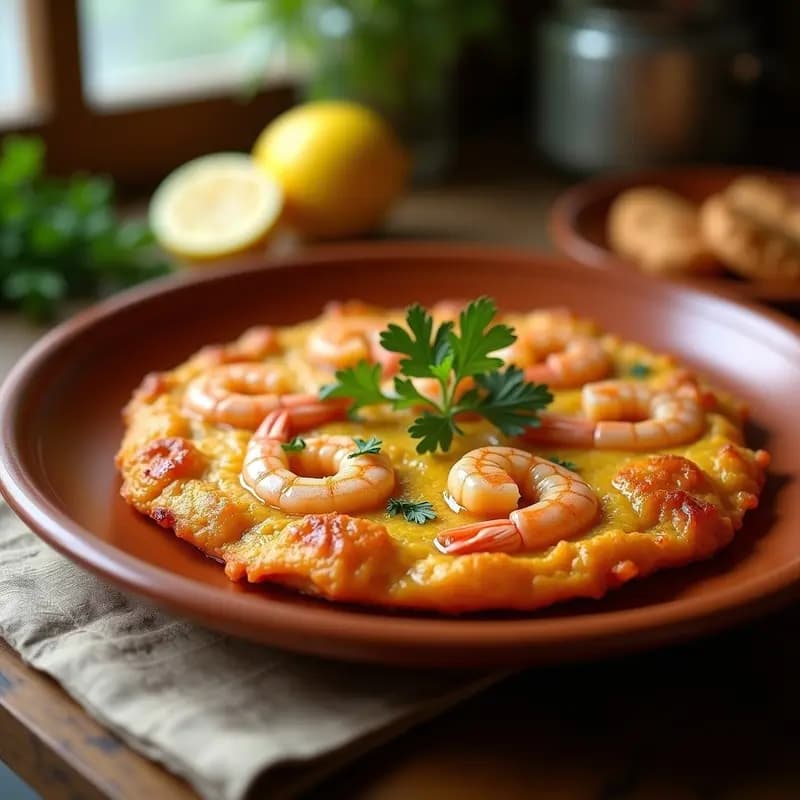 Tortilla de Camarones: Receta Costera de Cádiz Crujiente