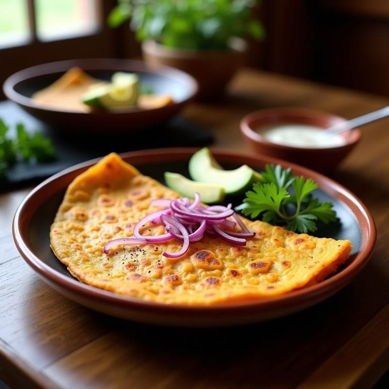Tortilla de Camote y Cebolla Morada con Toque de Comino: Desayuno Mexicano Sin Harina