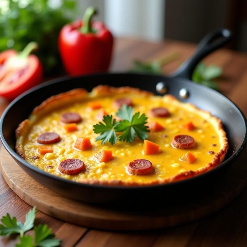 Tortilla de Camote y Chorizo de Sincelejo: Receta Colombiana en Sartén Antiadherente