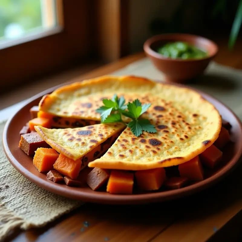 Tortilla de Camote y Chorizo de Tofu: Receta Mexicana Alta en Proteína