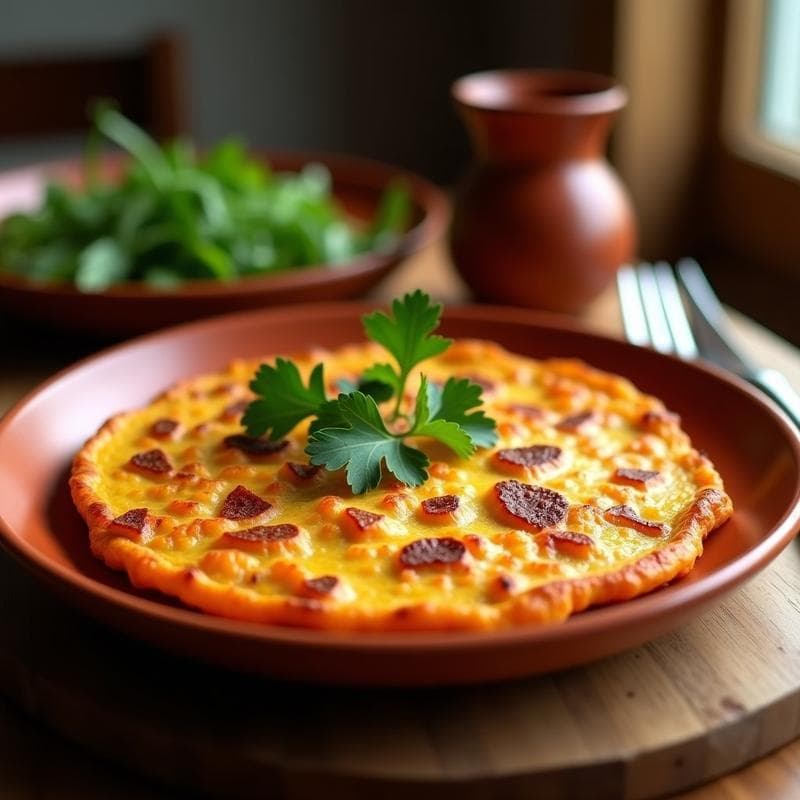Tortilla de Camote y Chorizo Vegano: Receta Española en Airfryer con Toque Picante