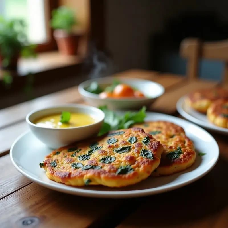 Tortilla de Camote y Espinacas: Receta Filipina en Airfryer con Salsa de Ajo y Limón