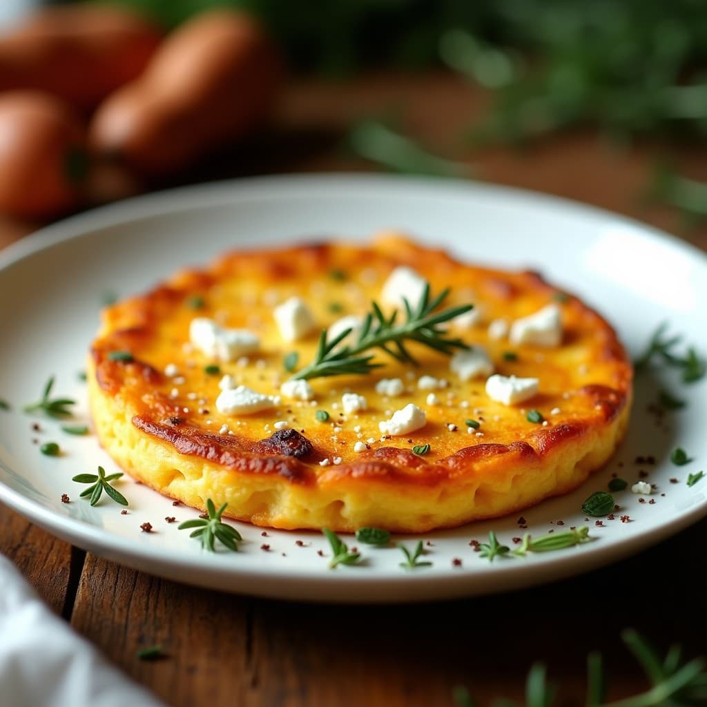Tortilla de Camote y Kefir con Hierbas Provenzales: Receta Sin Harina y Probiótica en Airfryer