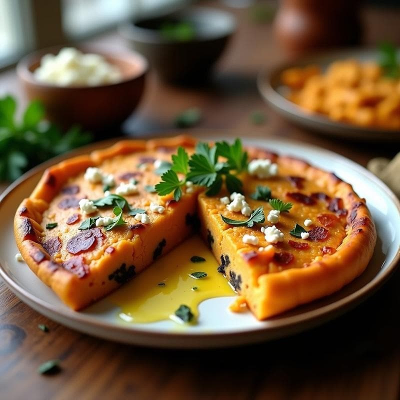 Tortilla de Camote y Trufa: Receta Gourmet en Airfryer con Textura Crujiente