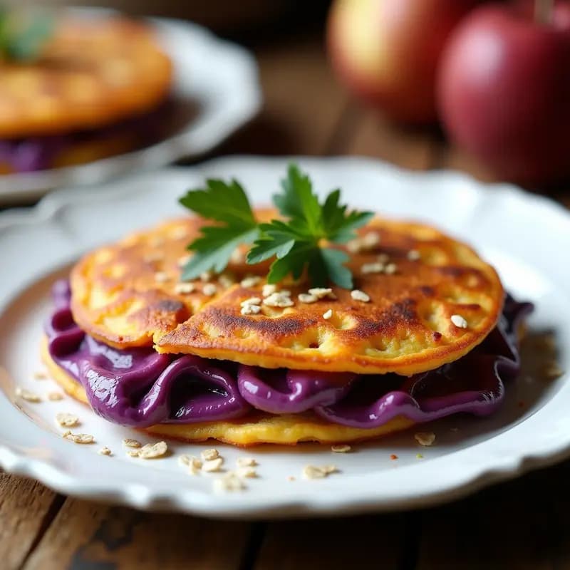 Tortilla de Camotes Morados y Huevos con Avena: Receta Sin Harina Alta en Fibra