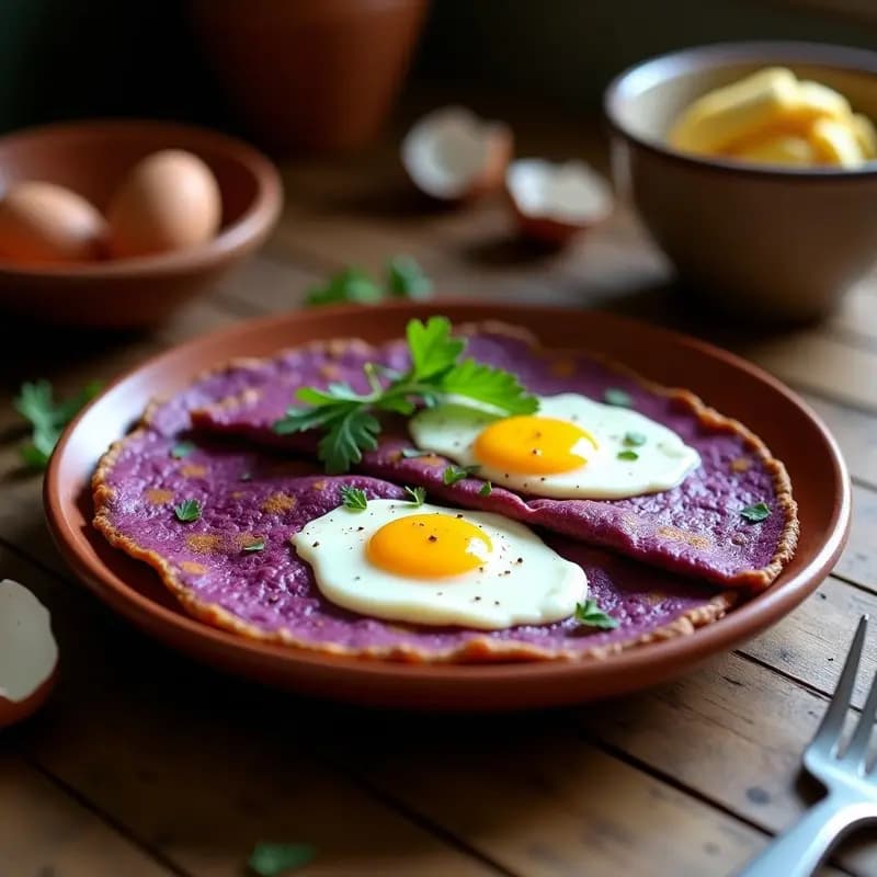 Tortilla de Camote Morado y Huevos de Codorniz: Receta Andina Alta en Hierro en 15 Minutos