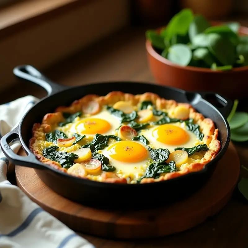 Tortilla Campesina Andaluz: Receta de Huevos, Patatas y Espinacas con Toque Rural