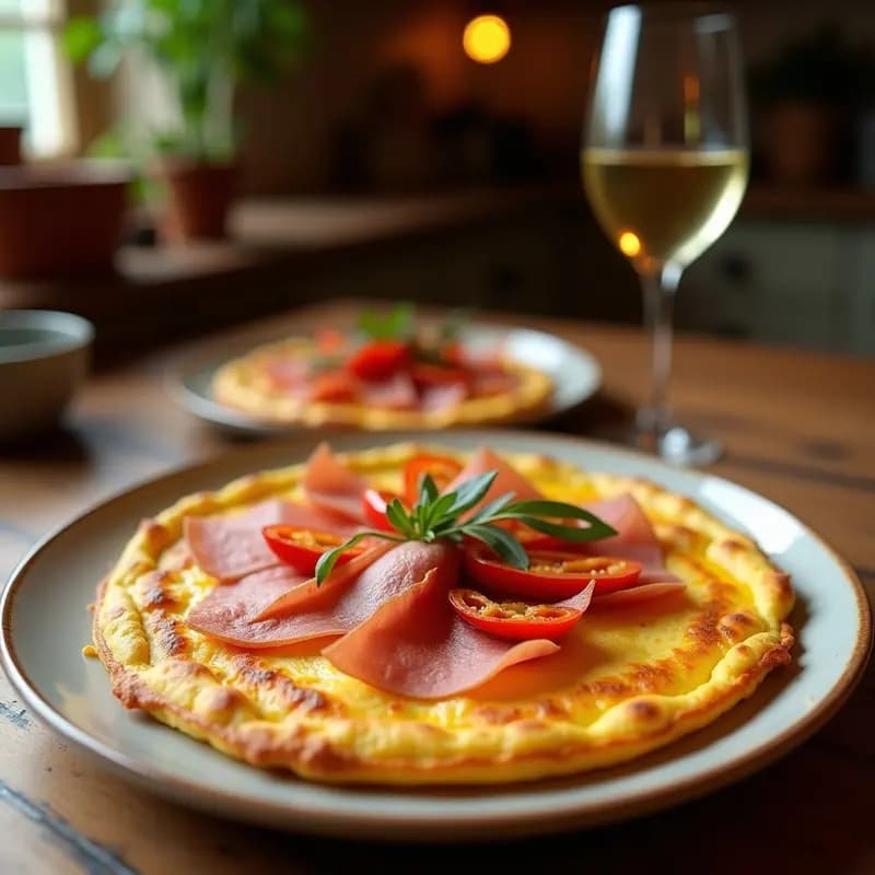 Tortilla Campesina Andaluz: Receta con Jamón Ibérico y Pimientos en 20 Minutos