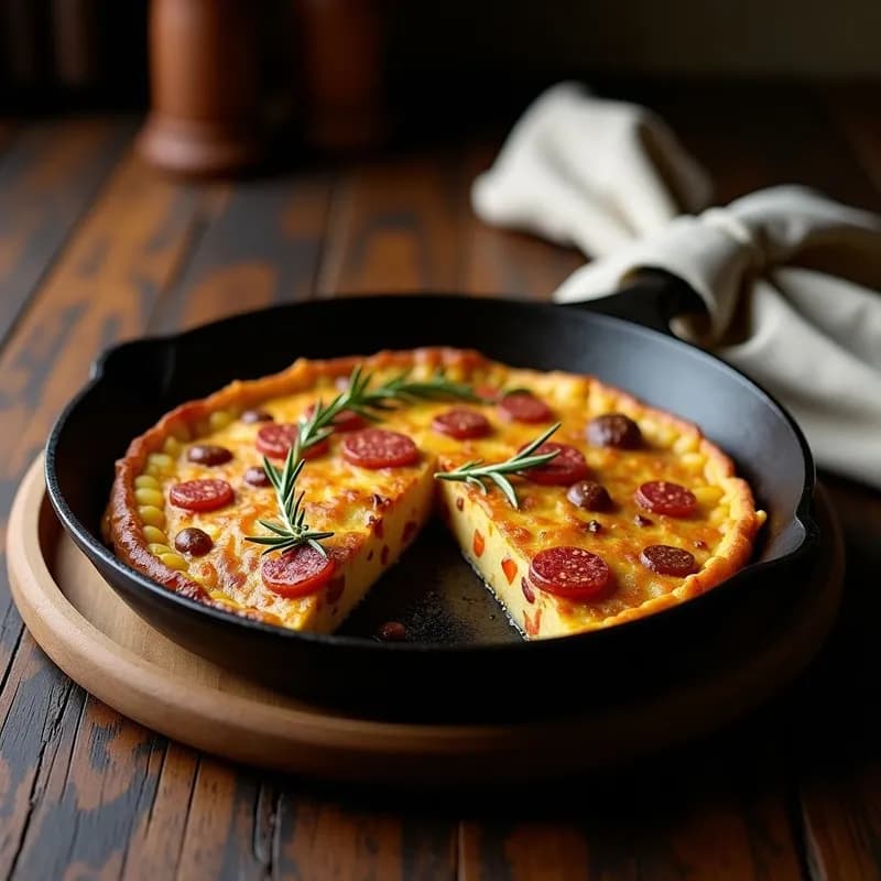 Tortilla Campera Argentina: Receta Ahumada en Sartén y con Toque a Leña