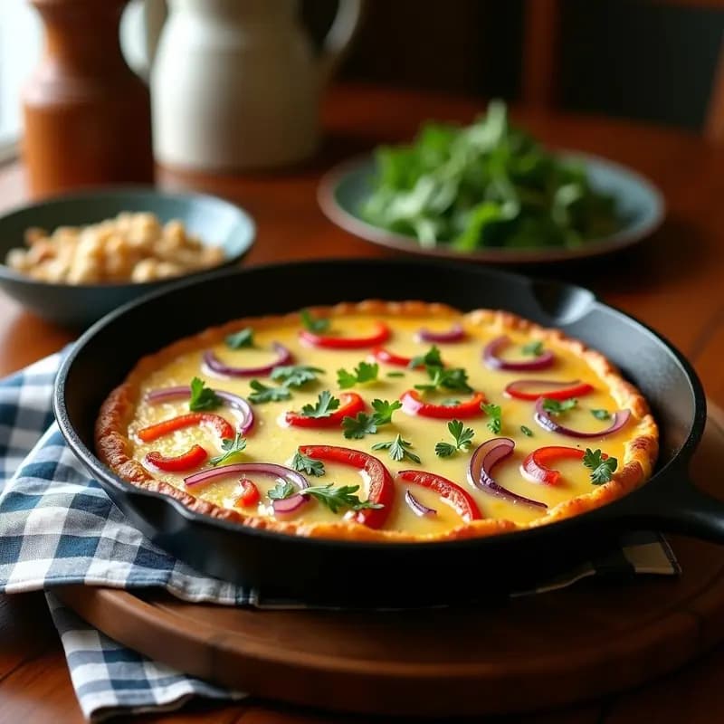 Tortilla Campera Argentiniana: Receta Tradicional con Queso Tybo y Verduras en 30 Minutos