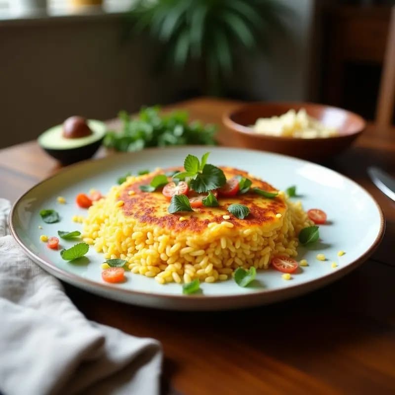 Tortilla Campera de Arroz Integral Vegana: Receta Alta en Proteína y Sin Gluten