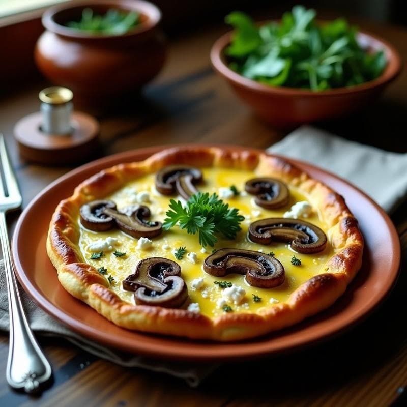 Tortilla Campera con Champiñones y Trufa: Receta Gourmet en 15 Minutos con Toque de Bosque