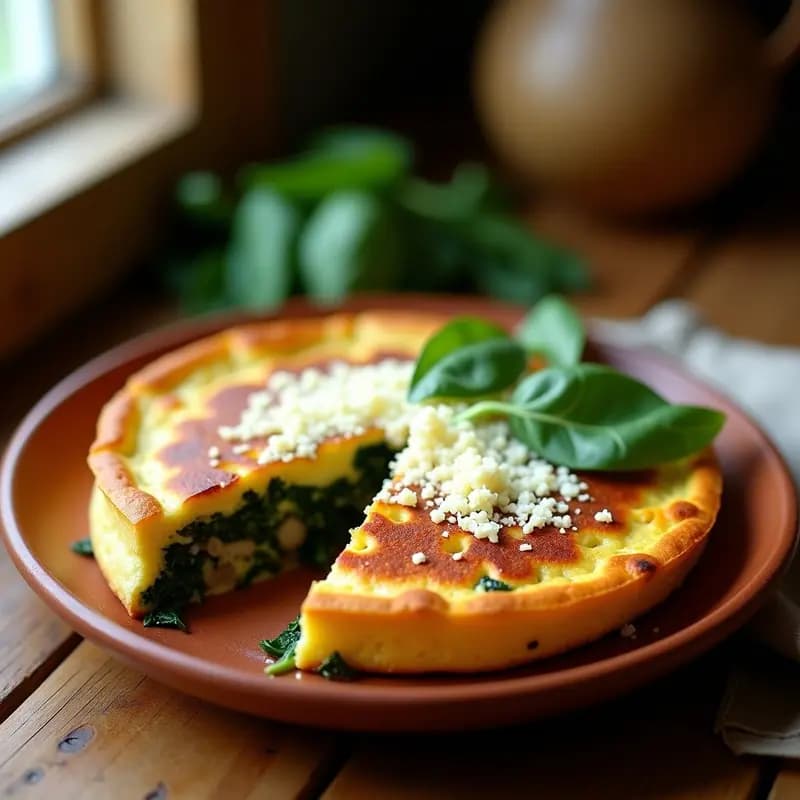 Tortilla Campera de Espinacas y Hongos: Receta en Olla Lenta con Aroma a Campo