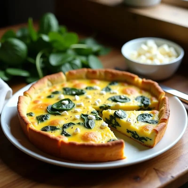 Tortilla Campera de Espinacas y Huevo al Horno: Receta Fácil y Alta en Proteína