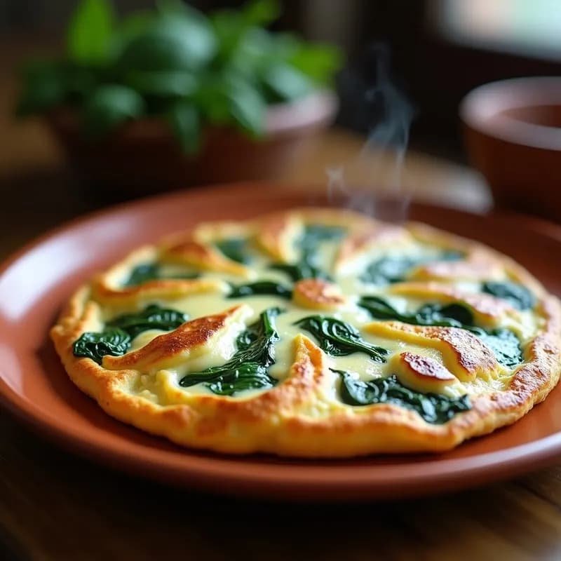 Tortilla Campera de Espinacas y Queso de Cabra: Receta Alta en Hierro y Sin Horno