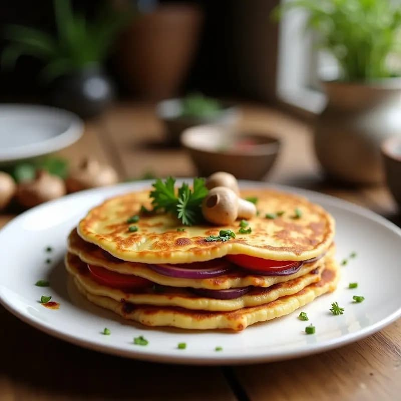 Tortilla Campera con Hongos Shiitake: Receta en Airfryer en 15 Minutos para Tupper