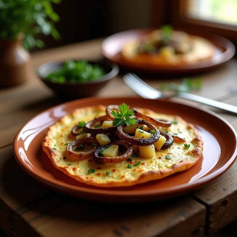 Tortilla Campera con Hongos Ahumados: Receta Ultracremosa y Sin Lactosa en 20 Minutos
