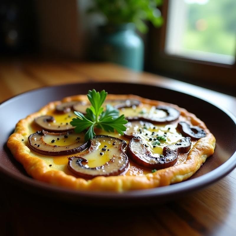 Tortilla Campesina con Hongos Portobello: Receta Umami en 15 Minutos con Toque Gourmet