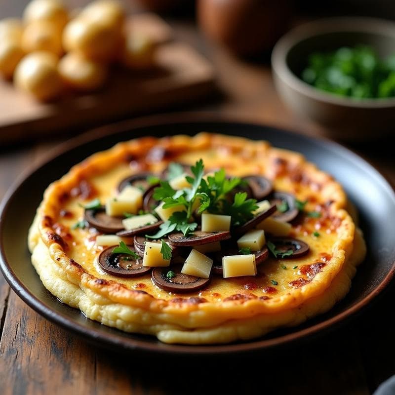 Tortilla Campera con Hongos Portobello: Receta de Montaña Alta en Proteína