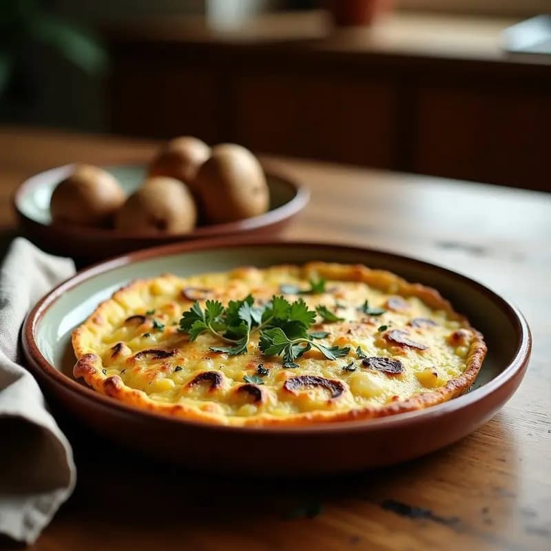 Tortilla Campera con Hongos Shiitake: Receta en Olla Rápida con Toque Umami