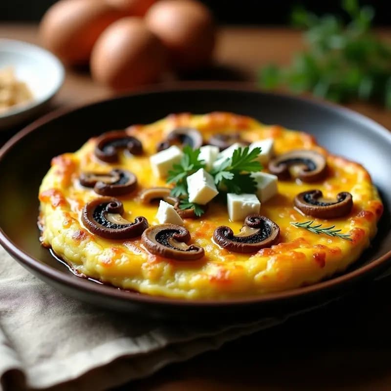Tortilla de Hongos Silvestres: Receta de Campo de Alta Proteína en 20 Minutos