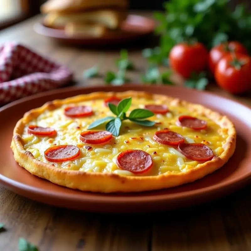 Tortilla Campera con Chorizo: Receta Tradicional en 20 Minutos y con Toque Rustico