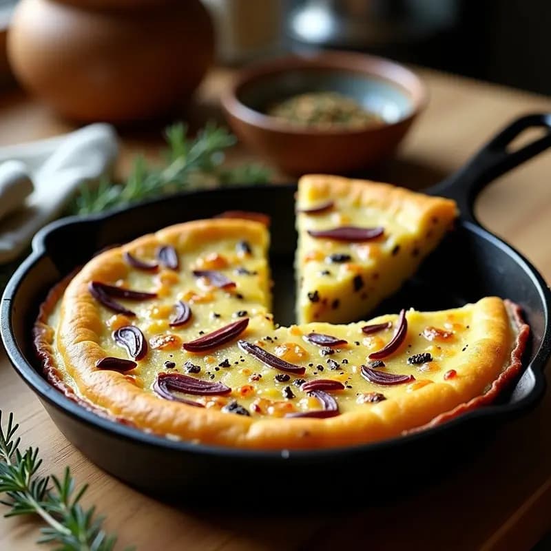 Tortilla Campera con Zaatar y Ajo Negro: Receta Única de Montaña en 25 Minutos
