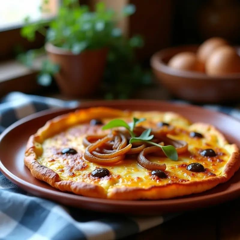 Tortilla de Cebolla Caramelizada: Receta de Cafetería en 20 Minutos con Truco de Azúcar Moreno