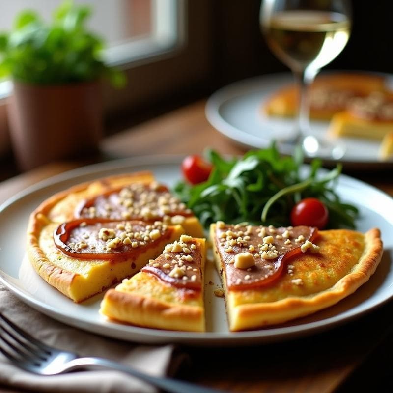 Tortilla de Cebolla Caramelizada y Queso de Cabra: Receta Gourmet en Sartén Antiadherente