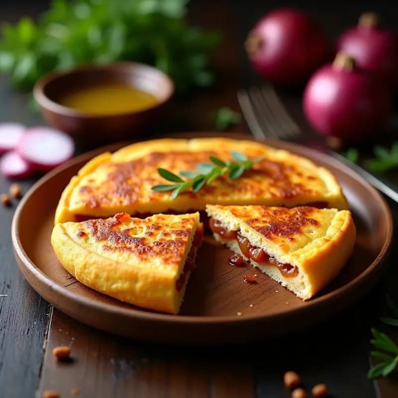 Tortilla de Cebolla Caramelizada: Receta Express con el Truco del Chef para Quedar Jugosa