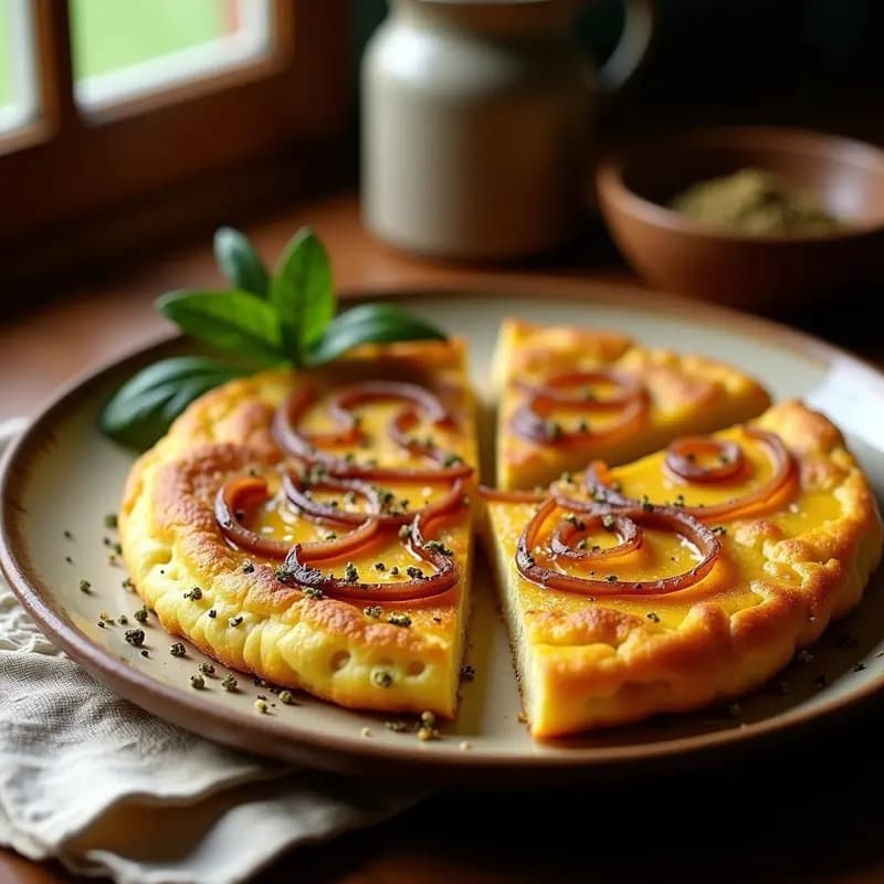 Tortilla de Cebolla Caramelizada con Zaatar: Receta para Tupper Fácil y Aromática