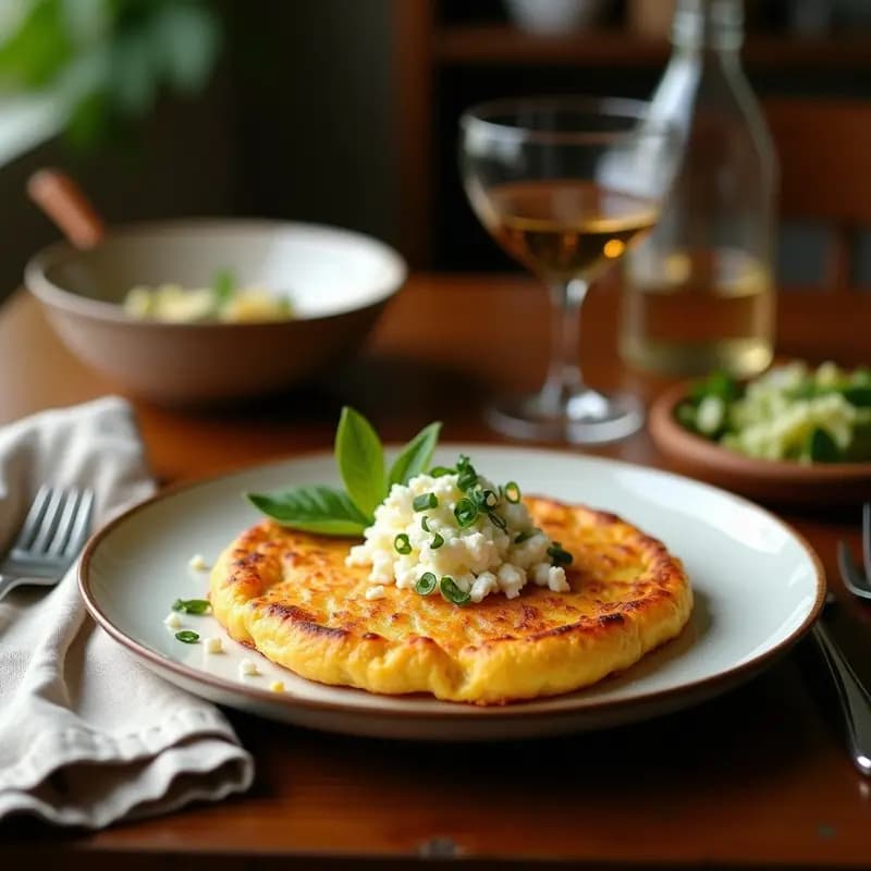Tortilla de cebolla con queso de cabra: Receta sencilla y llena de sabor