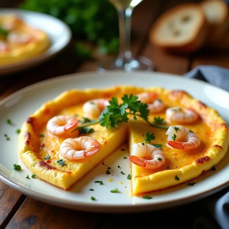 Tortilla de Chacoli y Gambas: Receta Vasca con Toque Marinero Sin Harina