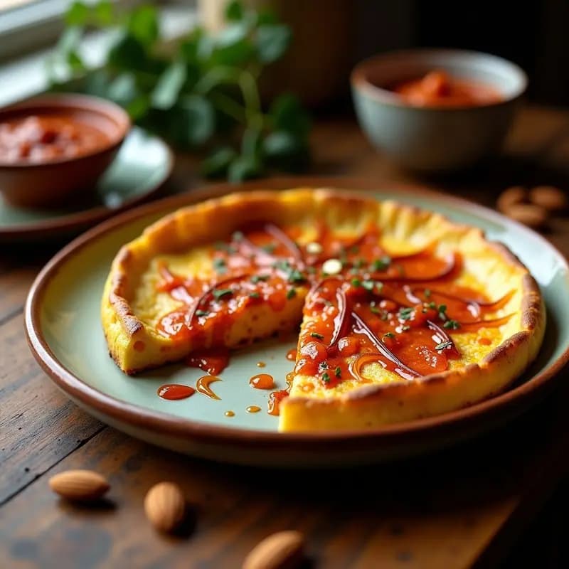 Tortilla de Chalotas y Romesco: Versión Catalana con Toque Ahumado