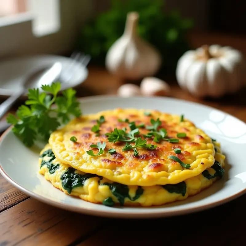 Tortilla de Chirlas y Espinacas: Receta Costera Andaluza con Toque de Ajo y Perejil
