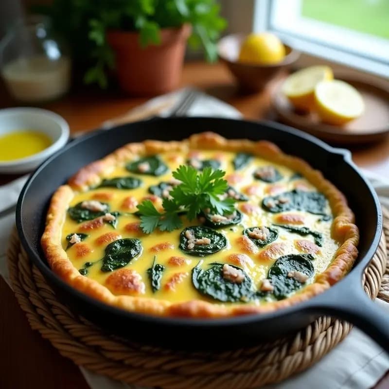 Tortilla de chirlas y espinacas: Receta costera andaluza con marisco de roca en sartén antiadherente