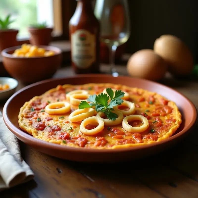 Tortilla de Chochos con Calamares: Receta Canaria Tradicional